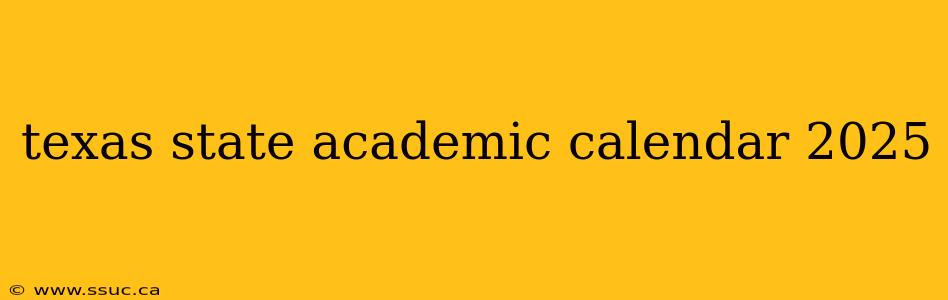 texas state academic calendar 2025