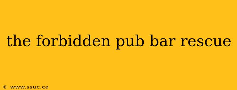 the forbidden pub bar rescue