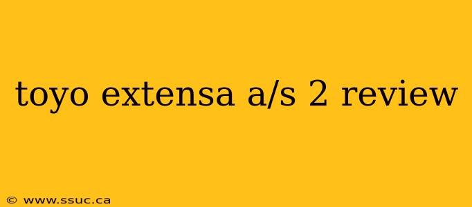 toyo extensa a/s 2 review