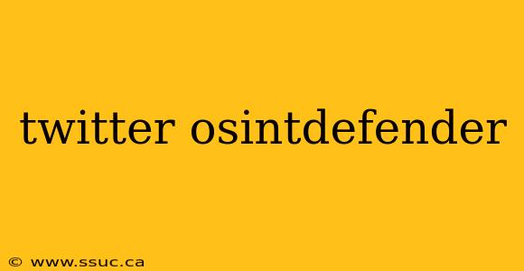 twitter osintdefender