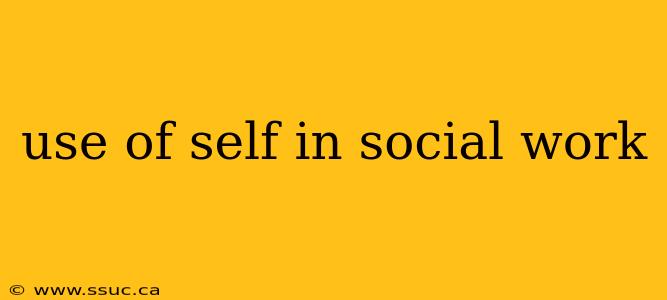 use of self in social work