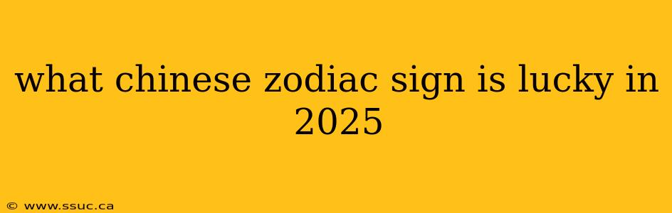 what chinese zodiac sign is lucky in 2025