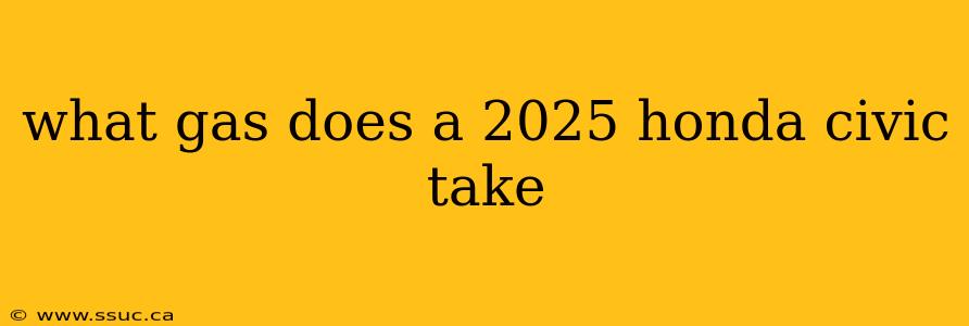 what gas does a 2025 honda civic take