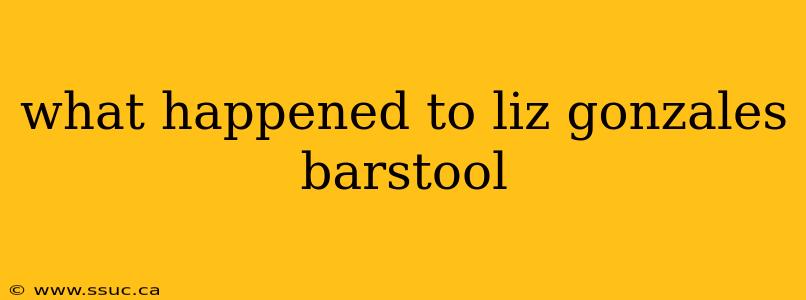 what happened to liz gonzales barstool