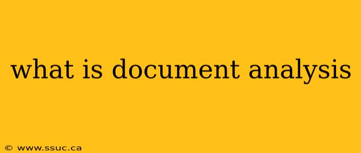 what is document analysis