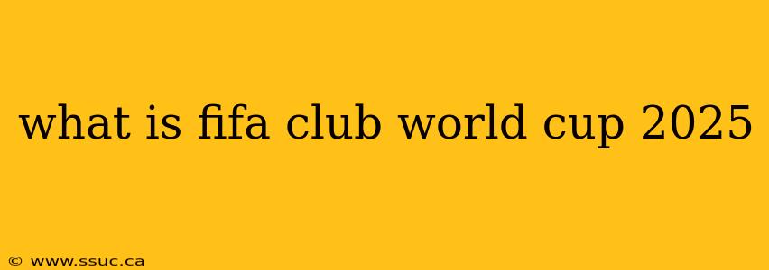 what is fifa club world cup 2025
