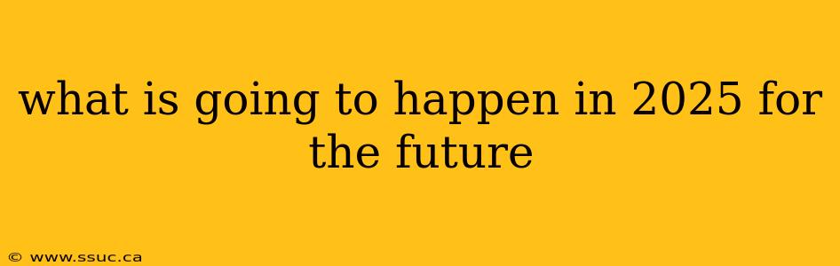 what is going to happen in 2025 for the future