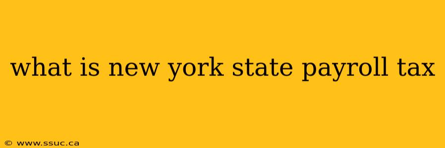 what is new york state payroll tax