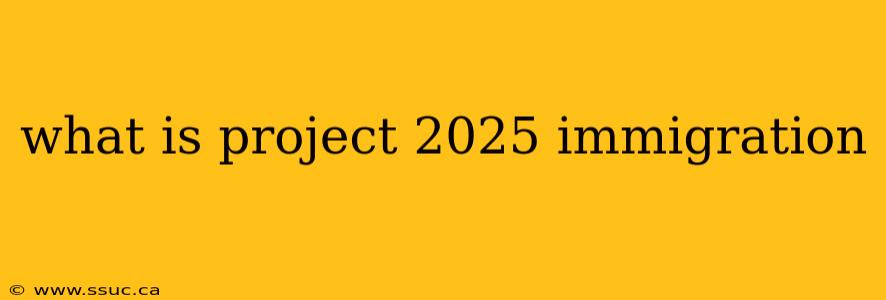 what is project 2025 immigration
