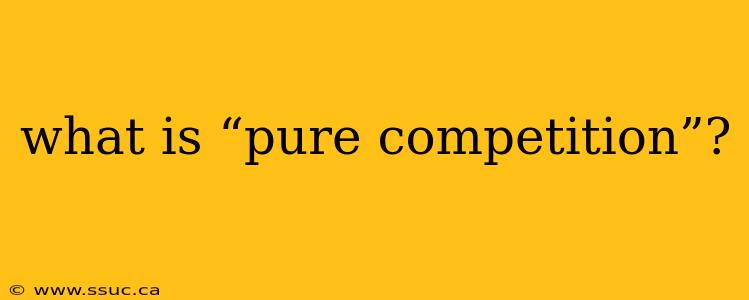 what is “pure competition”?