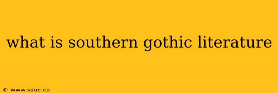 what is southern gothic literature