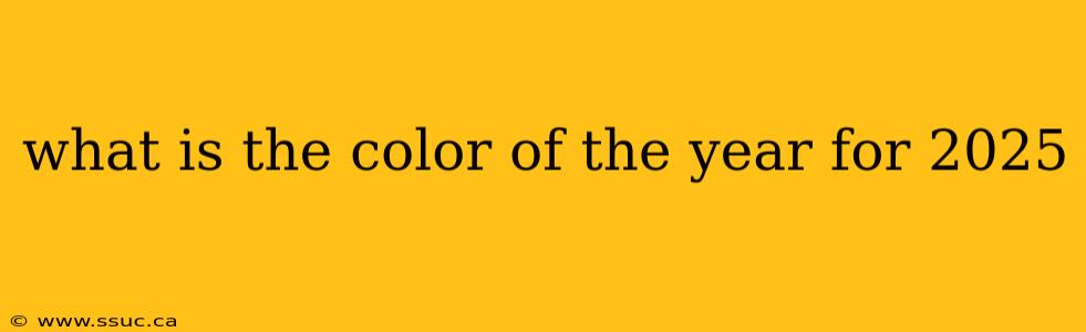 what is the color of the year for 2025