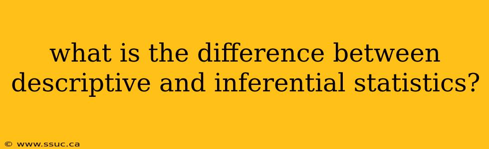 what is the difference between descriptive and inferential statistics?