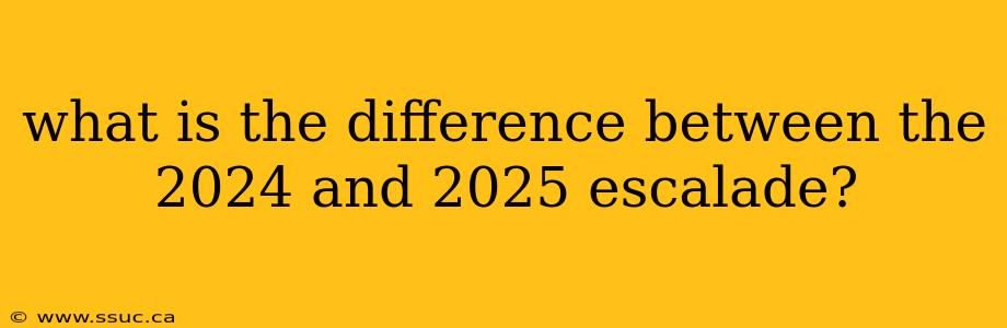 what is the difference between the 2024 and 2025 escalade?