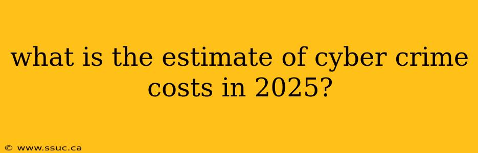 what is the estimate of cyber crime costs in 2025?