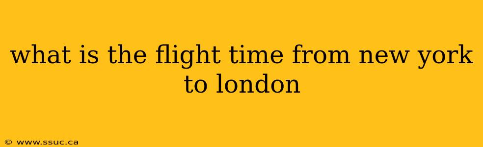 what is the flight time from new york to london