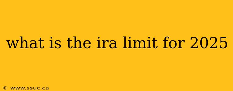 what is the ira limit for 2025