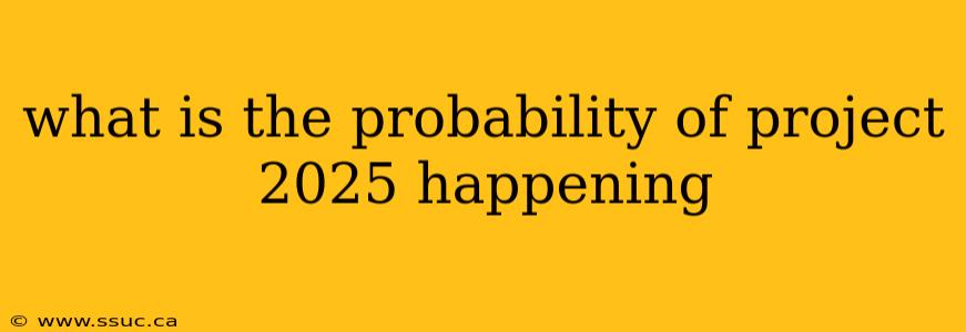 what is the probability of project 2025 happening