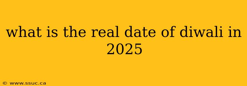 what is the real date of diwali in 2025