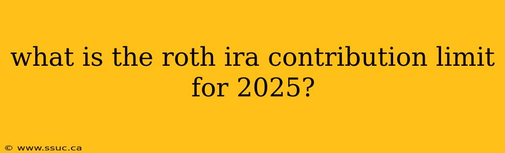 what is the roth ira contribution limit for 2025?