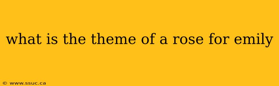 what is the theme of a rose for emily