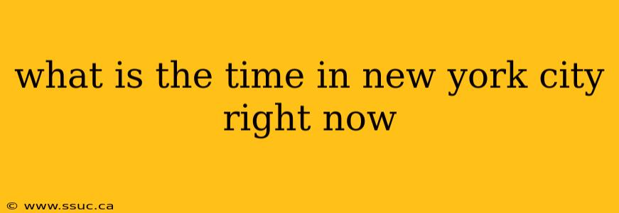 what is the time in new york city right now
