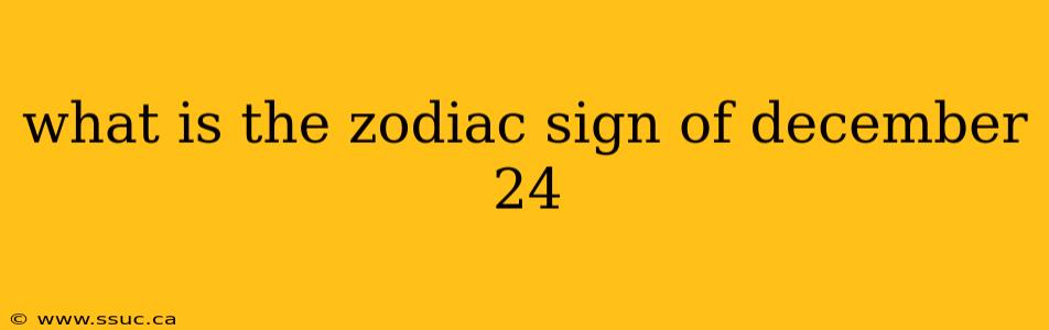 what is the zodiac sign of december 24
