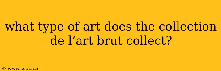 what type of art does the collection de l’art brut collect?