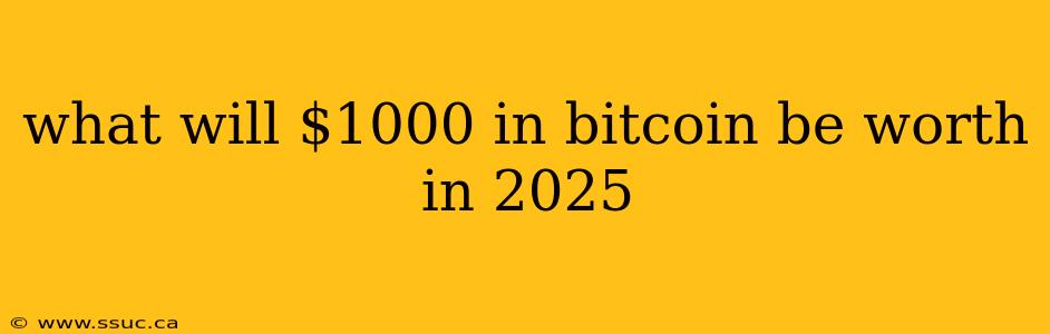 what will $1000 in bitcoin be worth in 2025