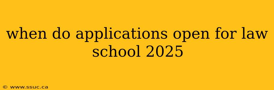 when do applications open for law school 2025