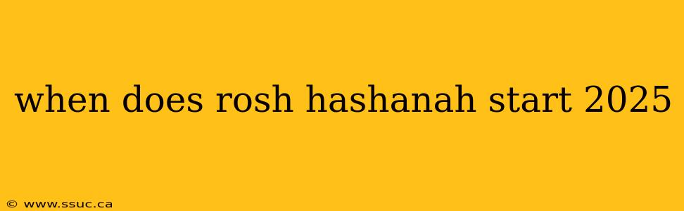 when does rosh hashanah start 2025