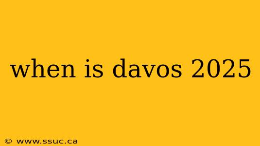 when is davos 2025