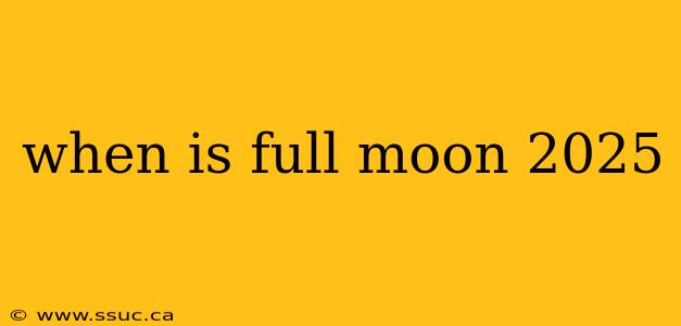 when is full moon 2025