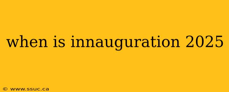 when is innauguration 2025