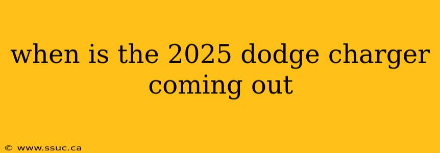 when is the 2025 dodge charger coming out