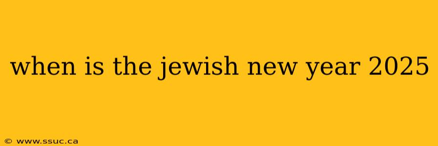 when is the jewish new year 2025