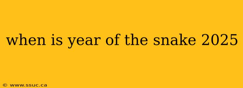 when is year of the snake 2025