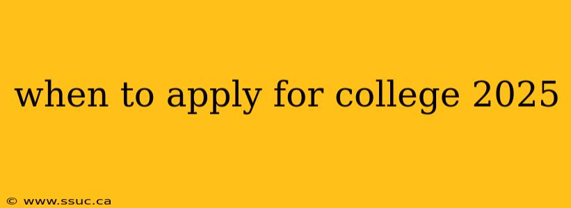when to apply for college 2025