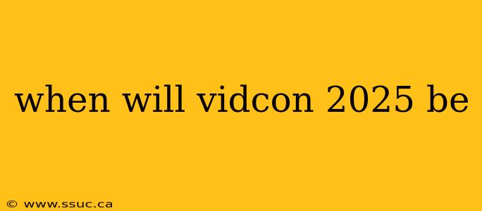 when will vidcon 2025 be