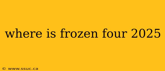 where is frozen four 2025