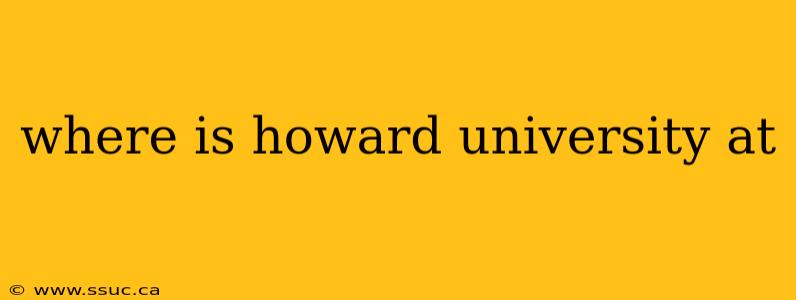 where is howard university at