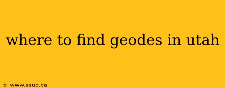 where to find geodes in utah