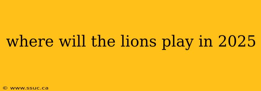 where will the lions play in 2025