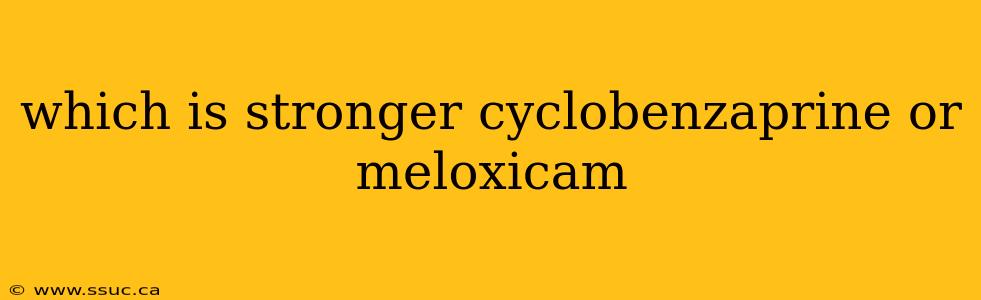 which is stronger cyclobenzaprine or meloxicam