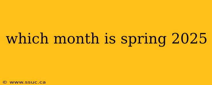 which month is spring 2025