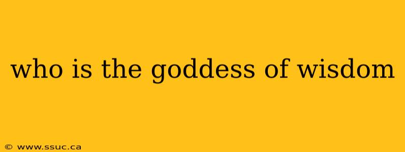 who is the goddess of wisdom