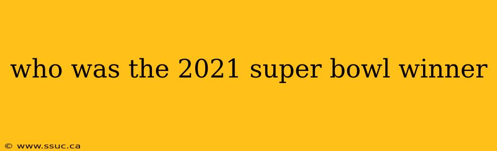 who was the 2021 super bowl winner