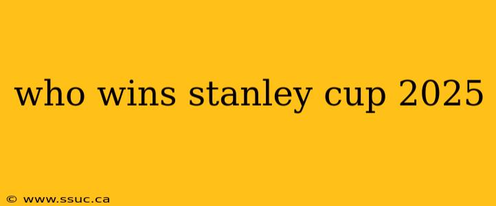 who wins stanley cup 2025