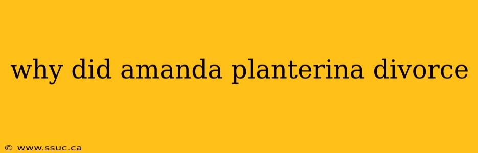 why did amanda planterina divorce
