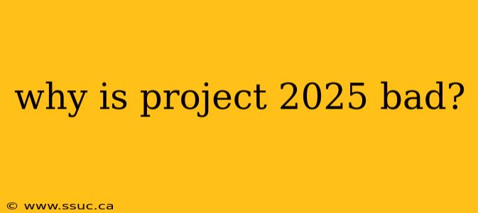 why is project 2025 bad?